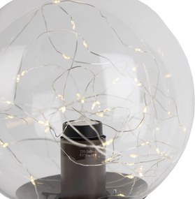 Stolná lampa Hotel Chic tmavý bronz s čírym sklom vrátane svetelnej šnúry E27 - Pallon Trend