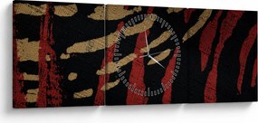 Obraz abstrakcie (s hodinami) (90x30 cm)