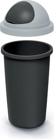 Odpadkový kôš COMPACTO ROLL 30 L čierny/svetlosivý