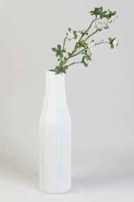 Vysoká váza VERTIGO, sklolaminát, výška 80 cm, biely mat