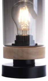 JUST LIGHT. 11310-18 - Stolná lampa PASQUAL 1xE27/40W/230V čierna/gumovník