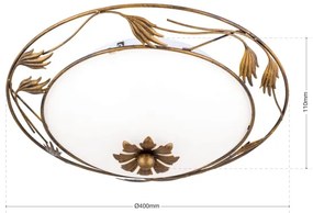 Orion DL 7-509/40 - Stropné svietidlo FLEUR 2xE27/60W/230V pr. 40 cm bronz