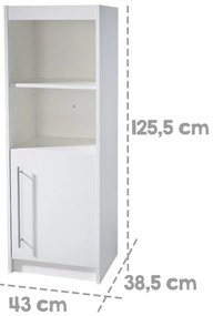 Biela detská knižnica 43x126x38,5 cm Maren – Roba