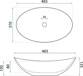 Rea Leona, kamenné umývadlo na dosku 465x370x125 mm, béžová-imitácia kameňa, REA-U3609