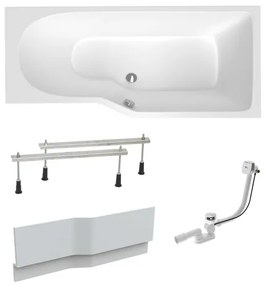 Asymetrická vaňa Laguna Beáta Plus 160x80 cm akrylát pravá SIKOBE1600PAPNP, 1 ks