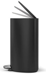Matne čierny nášľapný kovový odpadkový kôš 6 l – simplehuman