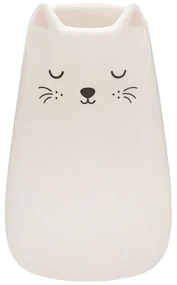 Krémovobiela váza z dolomitu (výška 10,5 cm) Cat – Sass &amp; Belle