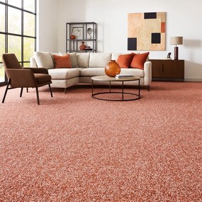 Associated Weavers, Koberec metráž Savannah 84, na mieru, šíře 3m,4m, oranžová, filc, chodba / predsieň