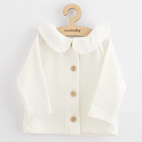 Dojčenský kabátik na gombíky New Baby Luxury clothing Laura biely, vel. 68 (4-6m)