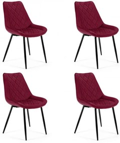 Set štyroch jedálenských stoličiek SJ.0488 burgundy