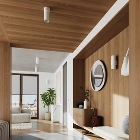 Stolná lampa Flash, 1x biele kovové tienidlo