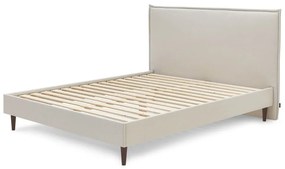 Béžová dvojlôžková posteľ Bobochic Paris Sary Dark, 160 x 200 cm