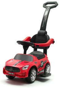 Detské odrážadlo so zvukom a vodiacou tyčou Baby Mix RACER červené