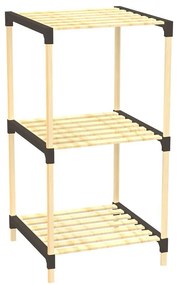 Regál FIX2013-3 prírodné/čierna