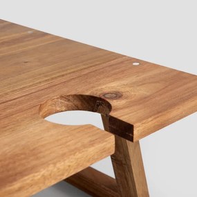 Servírovací stolík FRESCA s nožmi, hnedý 744112