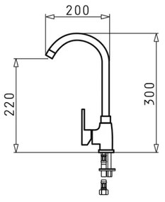 Pyramis 90913801 - Kuchynská batéria BELLO chróm