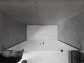 Mexen Velar L Duo, posuvné sprchové dvere do otvoru 170 cm, 8mm sklo námraza, brúsený grafit, 871-170-003-32-95