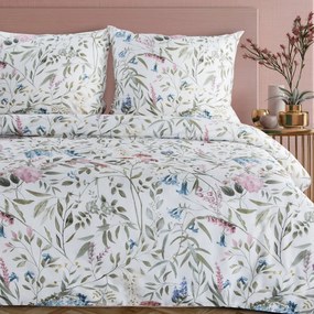 SATÉNOVÉ OBLIEČKY SPRING51 160X200 CM, 2 KS 70X80 CM KVETY