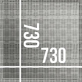 DEOKORK Ratanové stolík/taburet 73 x 73 cm BORNEO LUXURY (hnedá)