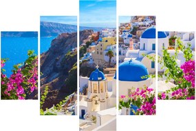 Obraz - Santorini, Grécko (150x105 cm)