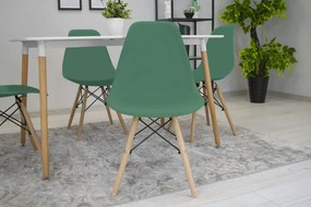 Dekorstudio Dizajnová stolička ENZO L zelená-morská Počet stoličiek: 4ks