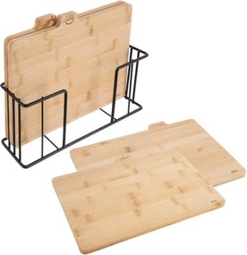 Orion Set 4 ks bambusových dosiek v praktickom stojane