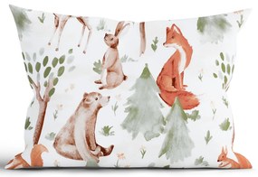 Bavlnená obliečka na vankúš Renforcé 40 × 60 cm - Lesné zvieratká