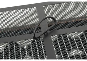 Prenosné ohnisko na drevo s roštom čierna/patina