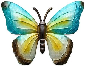 Nástenná kovová dekorácia motýľ BUTTERFLY 40 cm - viac farieb Farba: Fialová