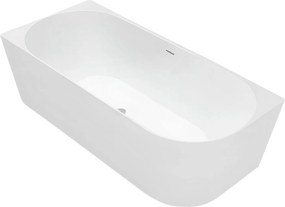 Asymetrická akrylátová rohová vaňa s krycím panelom REA SYDNEY BELLANTO Ľavá 170x80 cm, biela