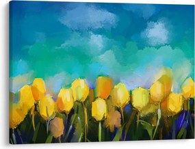 Obraz žltých tulipánov (70x50 cm)