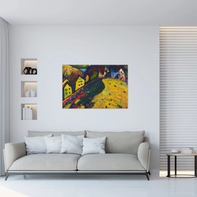 Obraz - Vasily Kandinsky, Houses at Murnau, reprodukcia (90x60 cm)