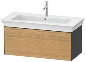 DURAVIT White Tulip závesná skrinka pod umývadlo, 1 zásuvka, 984 x 458 x 410 mm, dub prírodný masív/grafit matný, WT42420H558