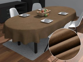 Biante Oválny obrus/imitácia brúsenej kože Alcantara ALC-015 Svetlo hnedý 60x100 cm