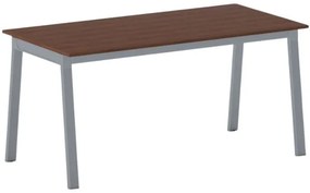 Rokovací kancelársky stôl PRIMO BASIC, 160x80 cm, sivostrieborná podnož, čerešňa