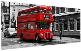 Obraz -Londýn s autobusom (120x50 cm)