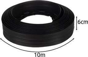 Gardlov Záhradný okraj 6cm x 10m s 20 kolíkmi - čierny