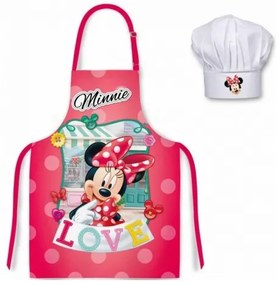 Javoli - Detská / dievčenské zástera a kuchárska čiapka Minnie Mouse (Disney) ❤ LOVE
