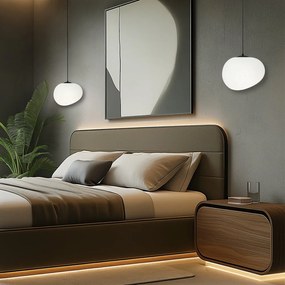 Čierno-biele závesné svietidlo ø 25 cm Stones – Candellux Lighting