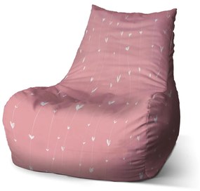 Sablio Sedací vak Bean Asymetrické srdiečka - 100 x 90 x 45 cm