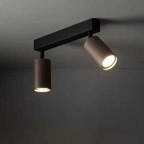 Bodové svietidlo TUNE 2xGU10/10W/230V čierna/hnedá