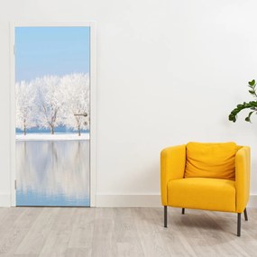 Fototapeta na dvere - Zimná krajina (95x205cm)
