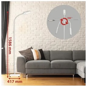 Briloner 1297-016 - LED Stmievateľná stojacia lampa LED/8W/230V