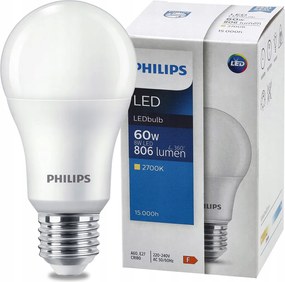 LED žiarovka E27 PHILIPS 8W 806lm 2700K A60 - tepla biela