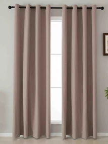 Blackout závesy Oliver cappuccino – 140 × 280 cm (2 ks)