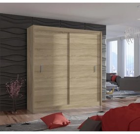 Šatní skriňa SAPHIRA 203x215 cm s posuvnými dverami dub sonoma