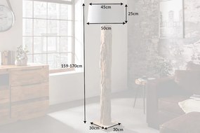 Stojacia lampa Roots II s dreveným telom 138 cm