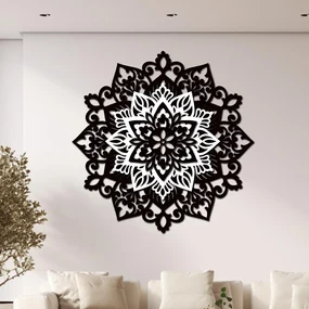 drevo zivota Drevená 3 vrstvová mandala Inšpiratívne energie Rozmery: 80x80, Farebná kombinácia: biela-sivá
