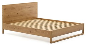 Dvojlôžková posteľ z dubového dreva s roštom 160x200 cm v prírodnej farbe Alguema – Kave Home