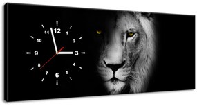 Gario Obraz s hodinami Lev v tieni Rozmery: 100 x 40 cm